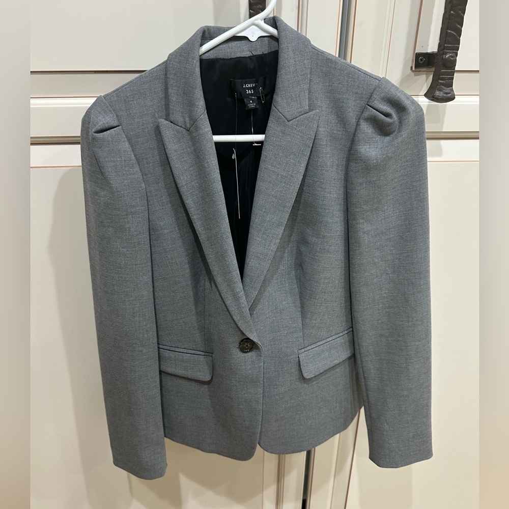 NWT J. CREW Puffed Sleeve Blazer - Picture 2 of 6